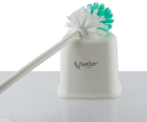 feather, white manel toilet brush