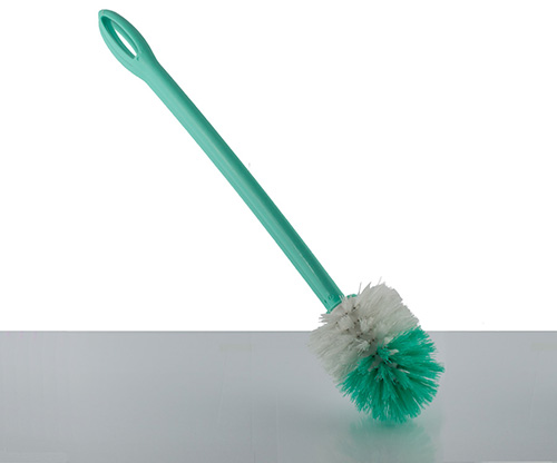 feather, green tulip toilet brush