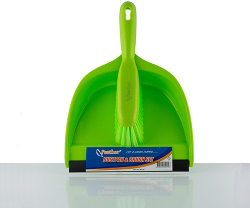 feather, green orchid dustpan set