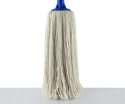 feather, blue cotton floor mop