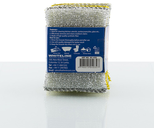 feather, glitter scouring pad with 4 pieces