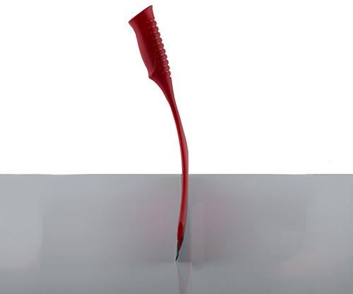 feather, red glass wiper